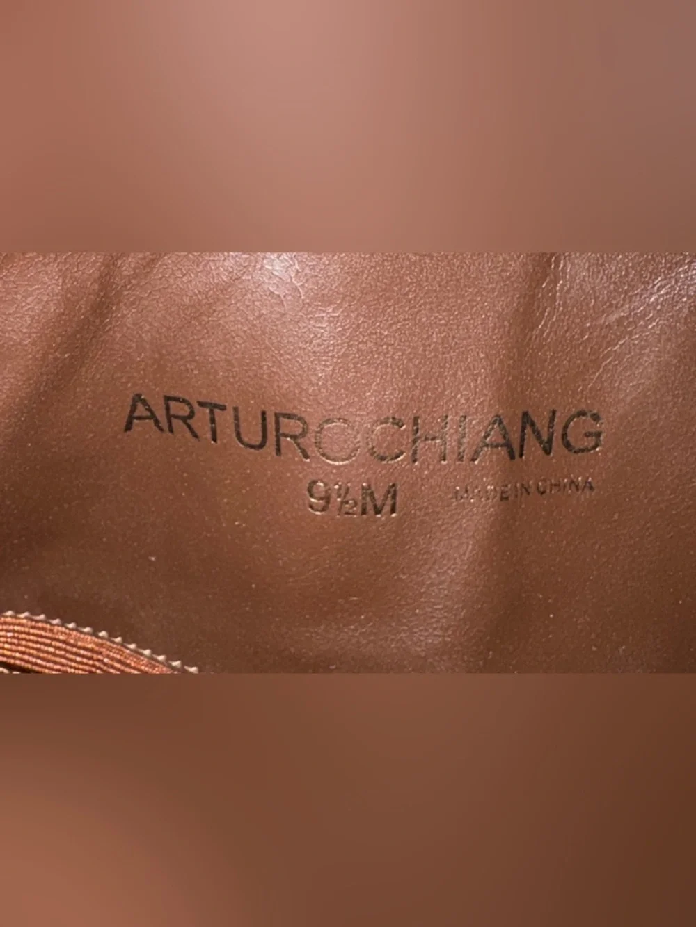 Arturo‎ Chiang Chestnut Brown Leather Over-the-Knee Riding Boots Size 9.5